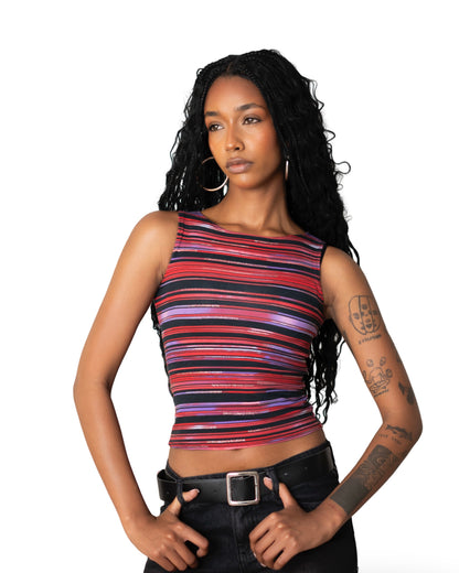 Red Striped Top